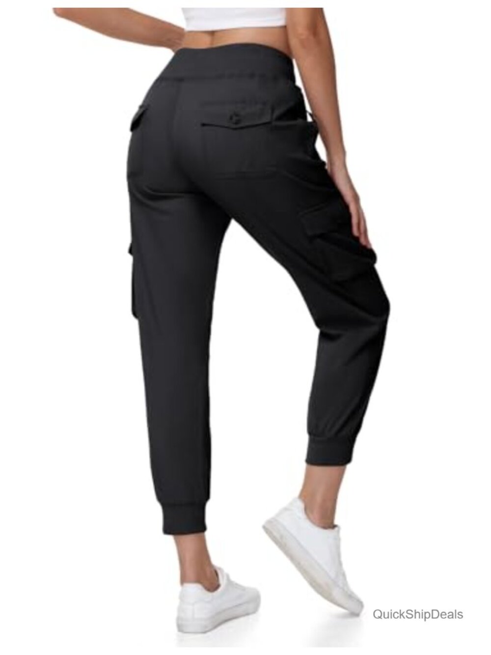 Women's Cargo Joggers Hiking Pants Quick Dry 6 Pockets Tapered Ankle
